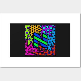 Alphabet Series - Letter N - Bright and Bold Initial Letters Posters and Art